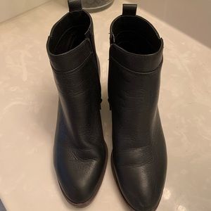 Black Leather Booties